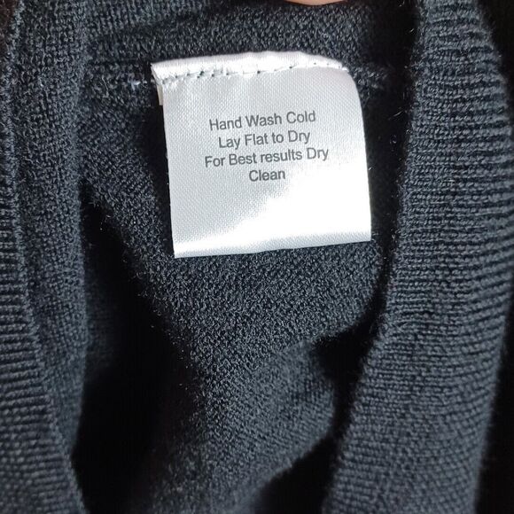 Pronto Uomo Merino Wool Men's Sweater Black Collar 1/4 Button Lightweight Sz XL - Picture 6 of 6